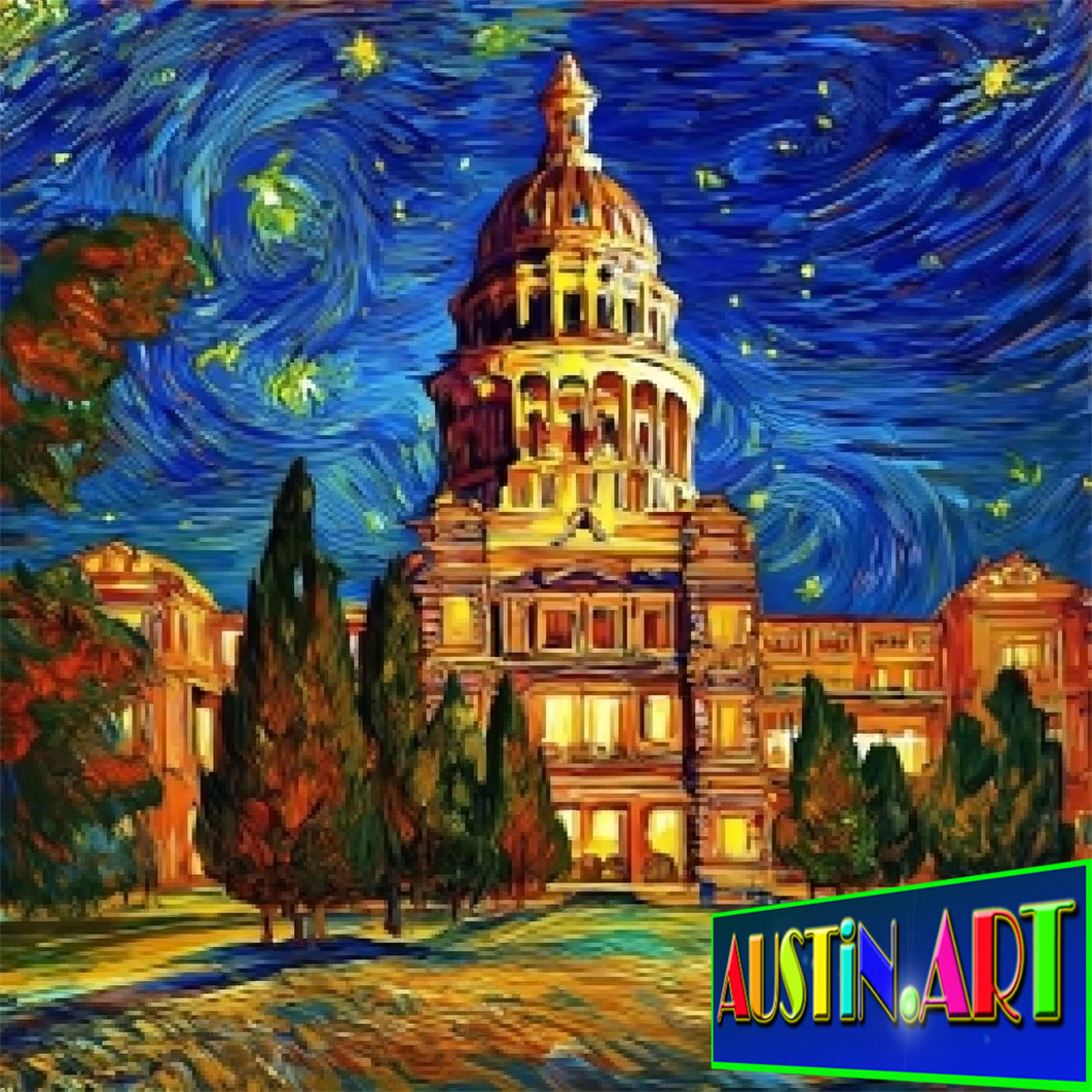 Austin Capitol Building Van Gogh Style
Created By Multidimensional Artist DAPACU