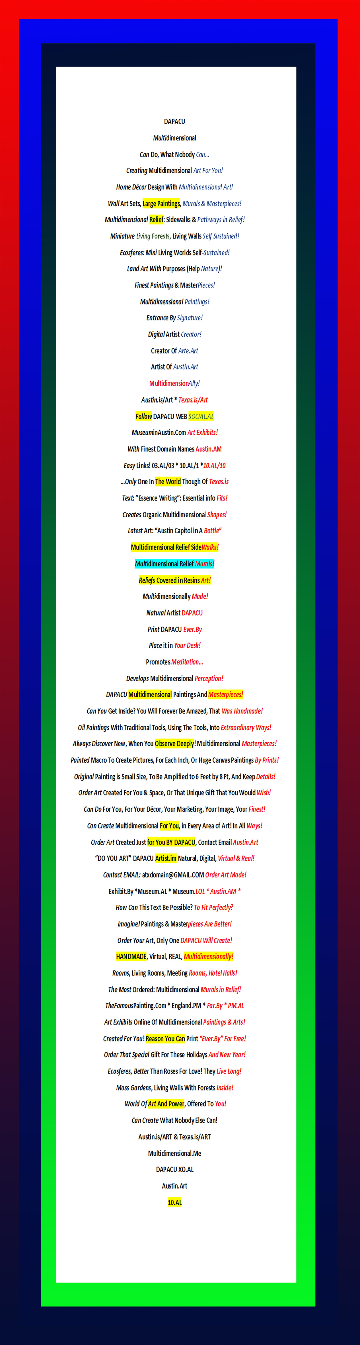 Multidimensional Art
Created For YOU